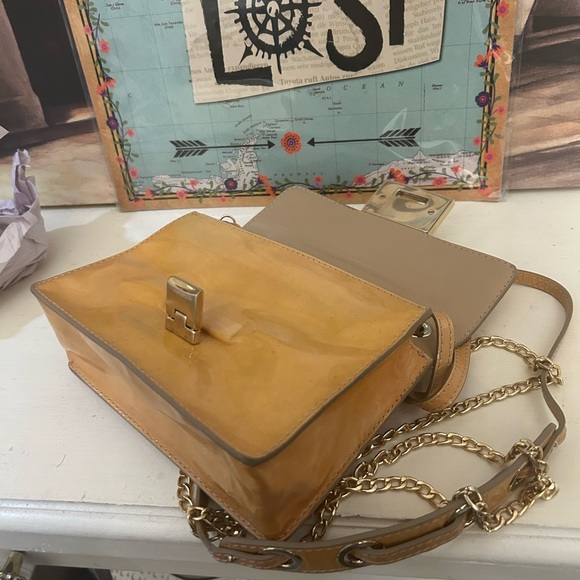 Jimmy Choo calfskin Rebel mini 2 way handbag in Ferocious Yellow! - Picture 5 of 8